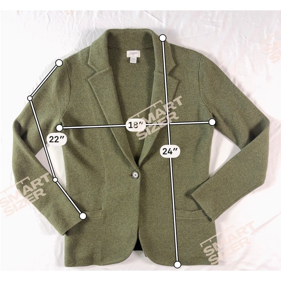 J.Crew Schoolboy Sweater Blazer XXS Olive Green Cotton Knit Academic - Picture 9 of 10